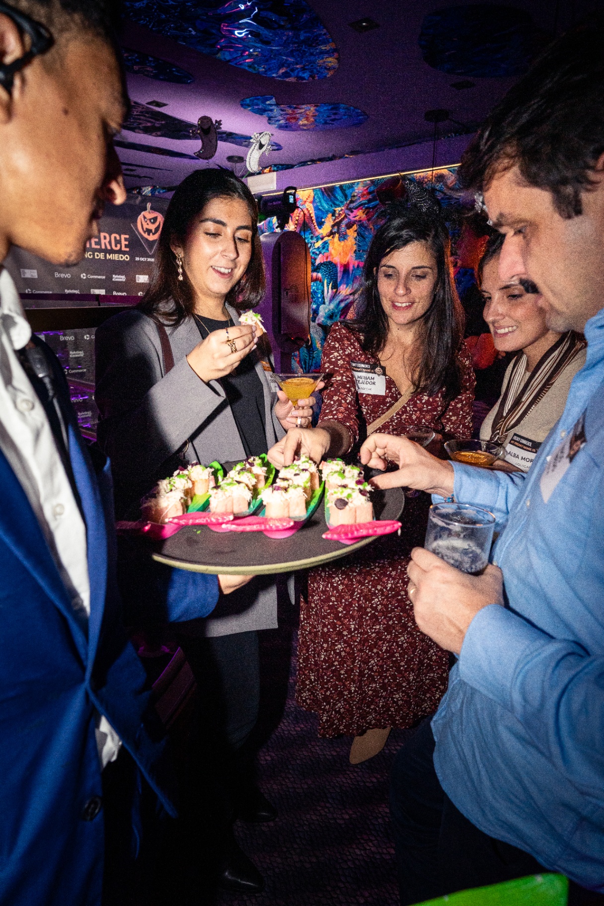 Aperitivos servidos durante el evento